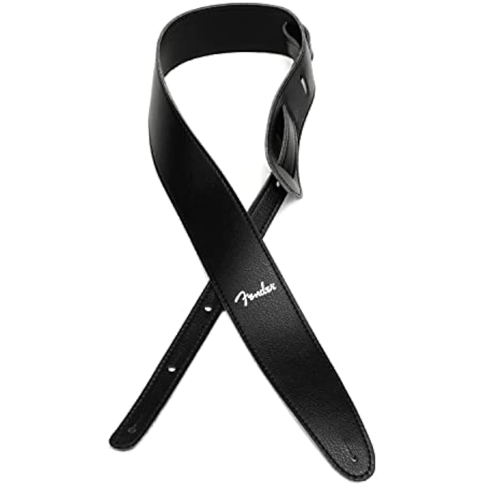 Fender USA Vegan Leather Strap, Black, 2.5"