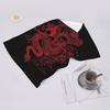 Red Chinese Dragon with Black Background Soft Face Towel Quick Dry Pool Bath Cotton Towels Breathable