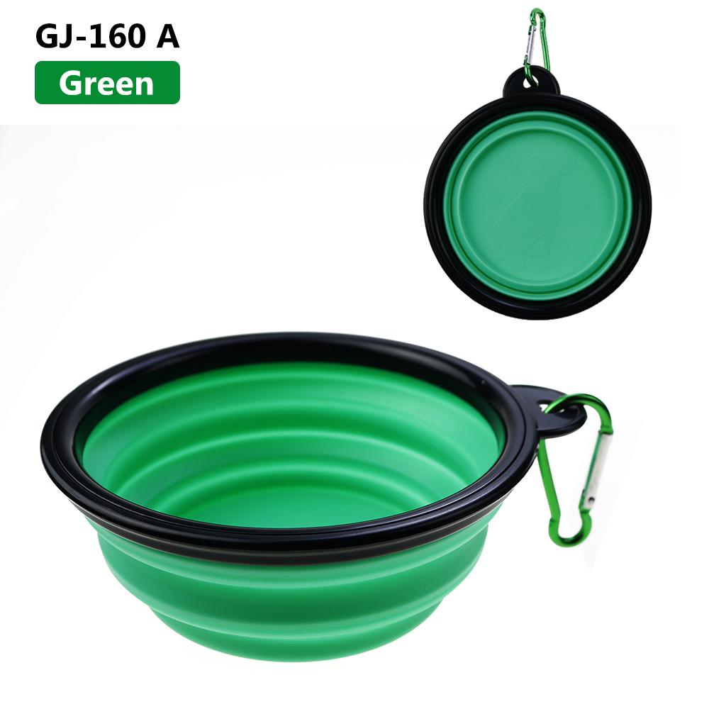 1 STuks 350ml Zachte Siliconen Hondenschaal Opvouwbaar Reizen Voor Draagbare Inklapbare Voedsel Water Voeding Ophangbare Opslag Geurloos