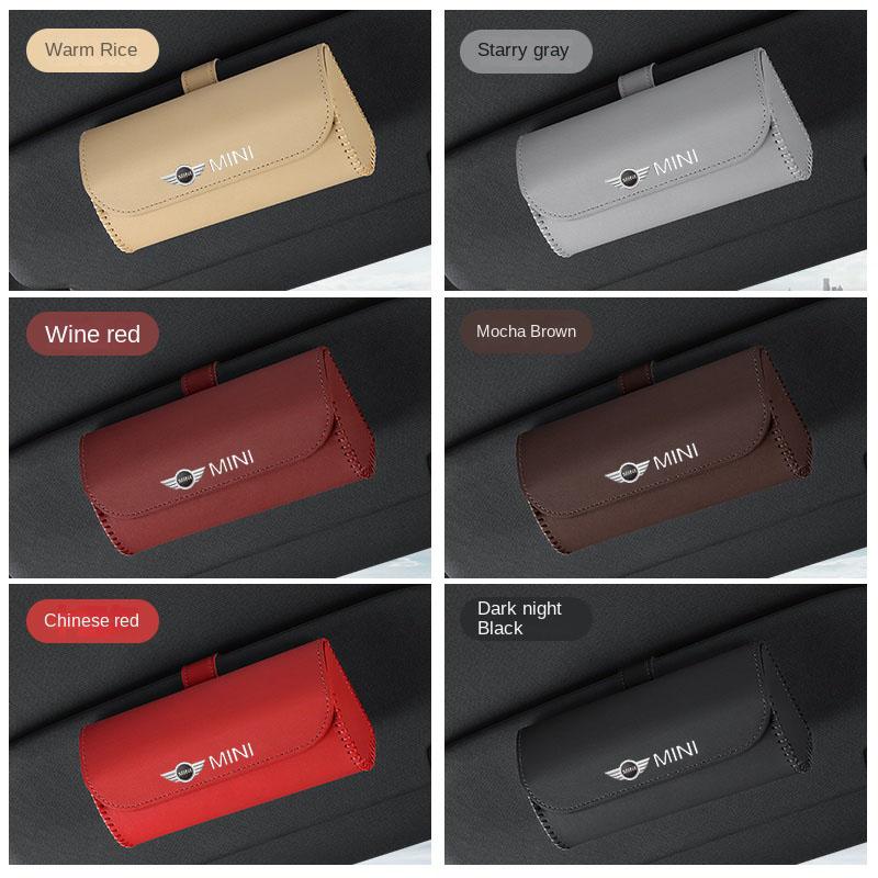 Car Eyewear Organizer Storage Glasses Box For Car Sun Visor Sunglasses Organizer For BMW MINI JCW CLUBMAN COUNTRYMAN CLUBVAN VAN Vision Urbanaut COUPE