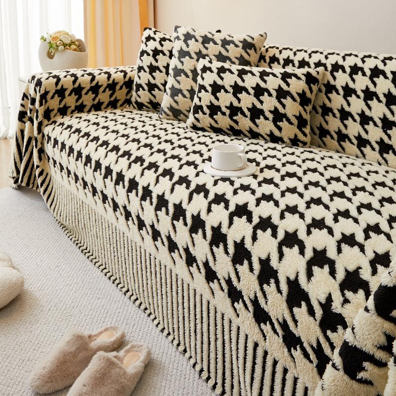 Fresh Sofa Towel Light Luxury High-Grade Plush Full Covered Sets of Cover Blanket Sofa Cover Cloth