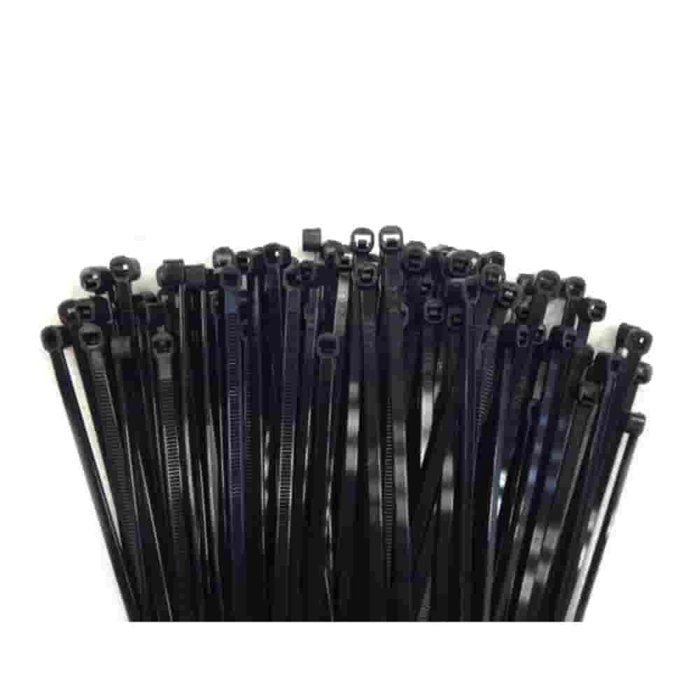 Colliers de Serrage Noirs, 200x2,5mm, UV, Lot de 100
