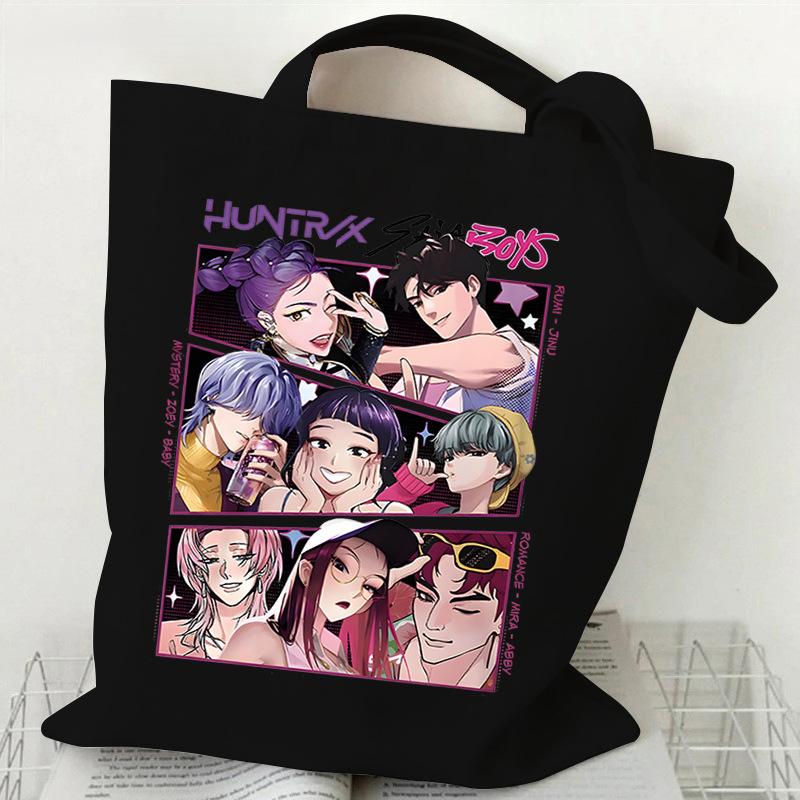 KPop Demon Hunters Student Everyday Versatile Shoulder Bag Fashion Demon Hunters Canvas Bag