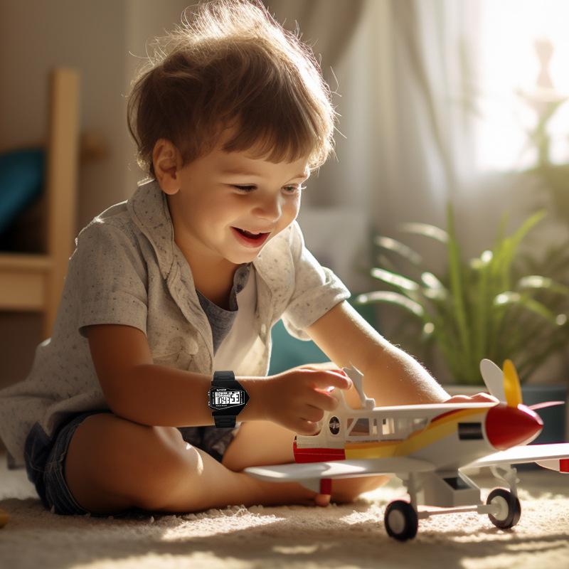 New Creative Digital Watches for Kids Luminous Wateproof Silicone Strap Sports Watch Multifunction Alarm Clock Sports Watch