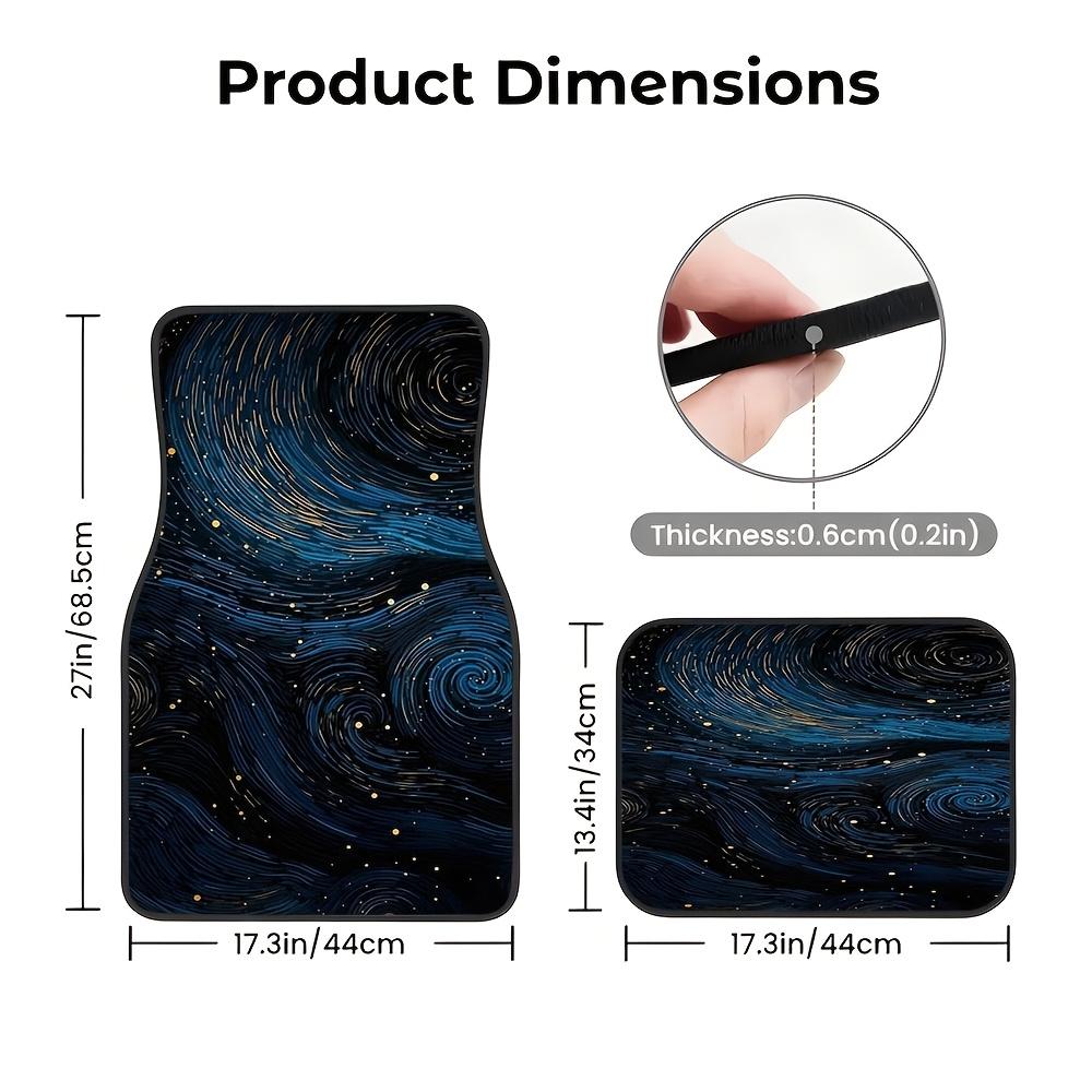 Set Of 4, Dreamy Starry Sky Design, Themed Car Floor Mats, Universal Non-Slip Mats For All Seasons, Pet-Friendly Interior Additi