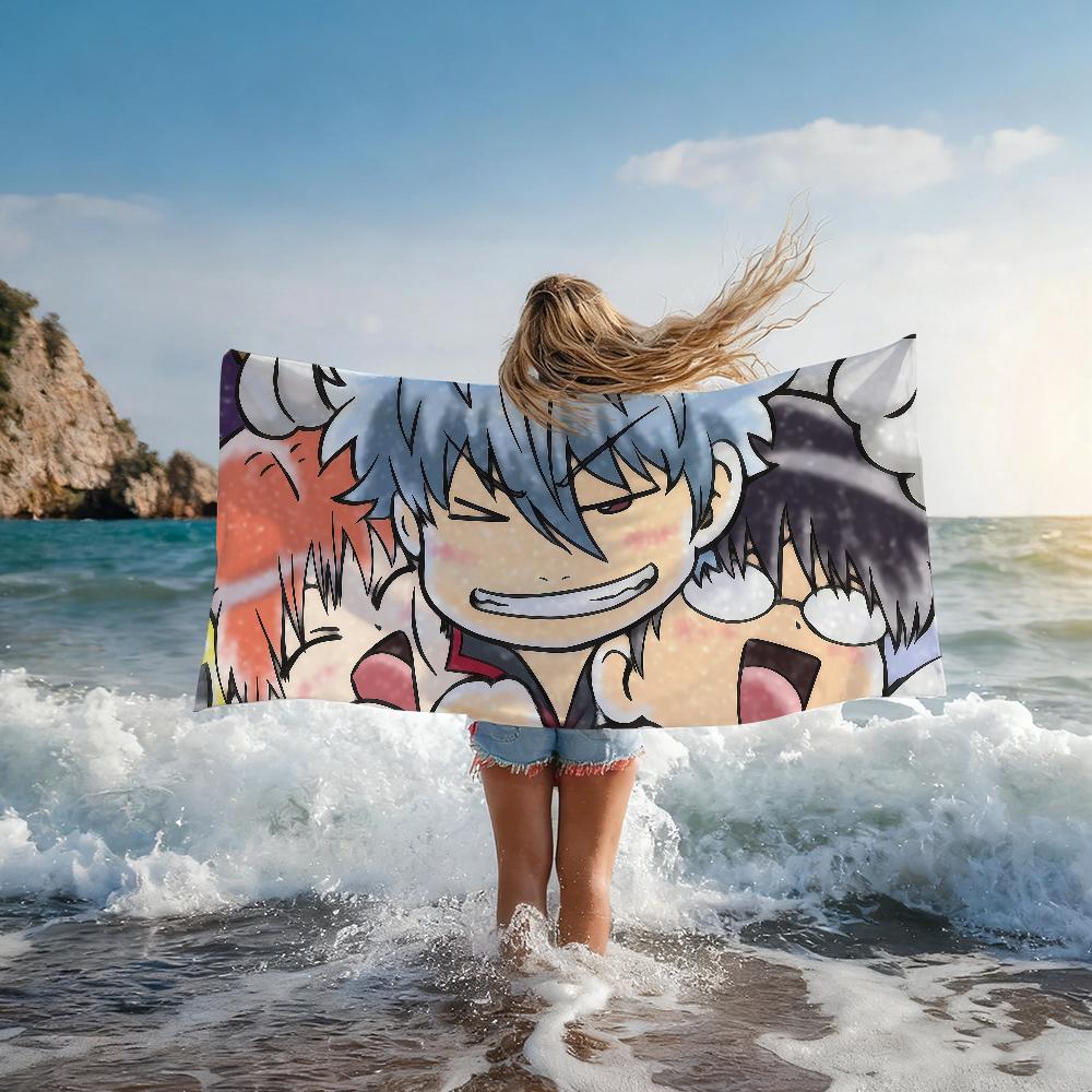 Serviette Anime Gintama Séchage Rapide Serviettes de Plage Conviennent Pour Les Piscines Camping Yoga Et La Salle de Sport