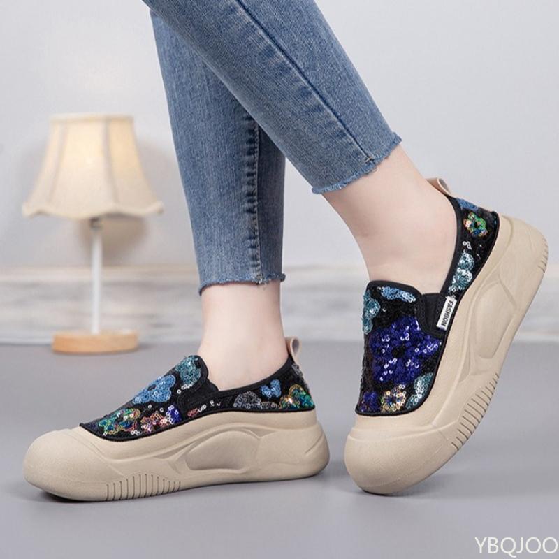 Fashion Women's Autumn New Breathable Women's Shoes Spring Thick Bottom Anti slip Simple Comfortable Wear resistant Daily Casual Shoes