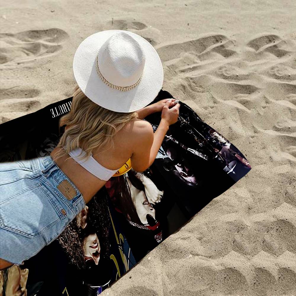 Rock Music Band G-Guns N Roses Microfiber Printed Beach Towel Mountain Climbing Yoga Beach Swimming Running Absorbent Soft Towel