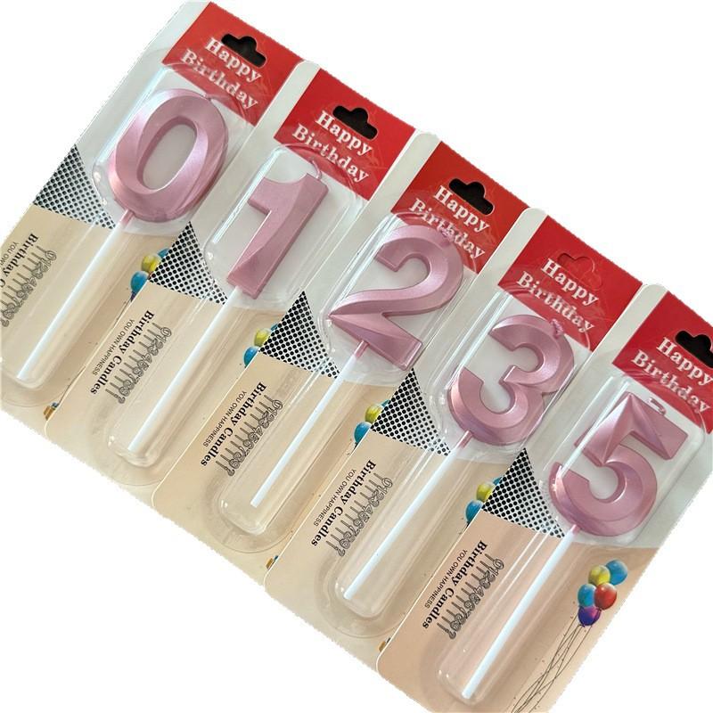 

Gold-plated Diamond Number Candles Individually Wrapped Cake Shop Bakery Cake Decoration Candles Birthday Candles Number 0