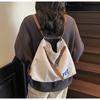Casual canvas tote bag women's new multi-functional shoulder commuter bag versatile large-capacity backpack