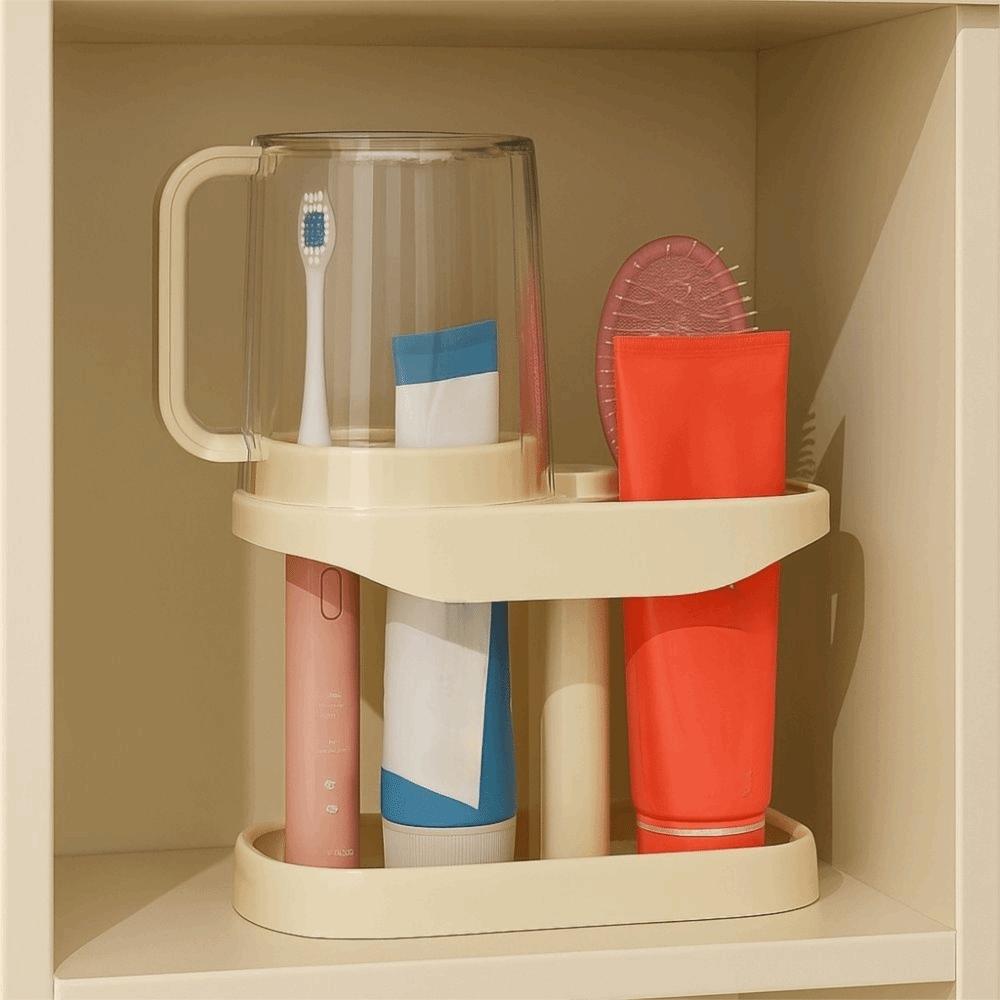 Adjustable Toothbrush Holder Dustproof Mouthwash Cup Cup Storage Rack  Student Dormitory