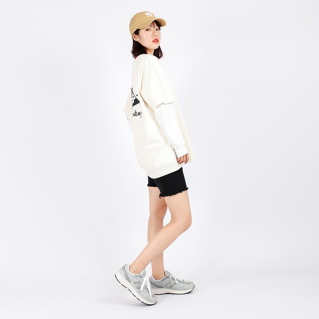 New Balance Nr. 480 Bequemes Sportgewebe Synthetisches Leder Low Top Lässige Laufschuhe Damen Sneaker Grau Weiß W480KR5