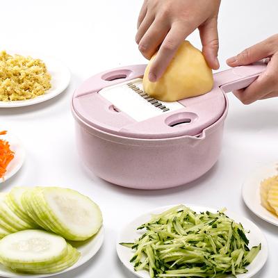 12 In 1 General Vegetable Slicer Hand Grater Grater Radish Grater Potato Egg Separator Empty Basket Kitchen Utensils
