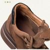 Johnature Retro Genuine Leather Lace-up Short Boots Round Toe Thick Sole Casual Versatile Women's Shoes