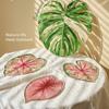 Acrylic Monstera Leaf Coaster Tropical Green Plant Cup Mats Anti-Slip Cup Holders Countertop Protector Kitchen Drink Coasters