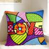 BBrittoES Happy Art Pillow Case Soft Pillow Cover Funny Cushion Cover For Office Car Home Decor