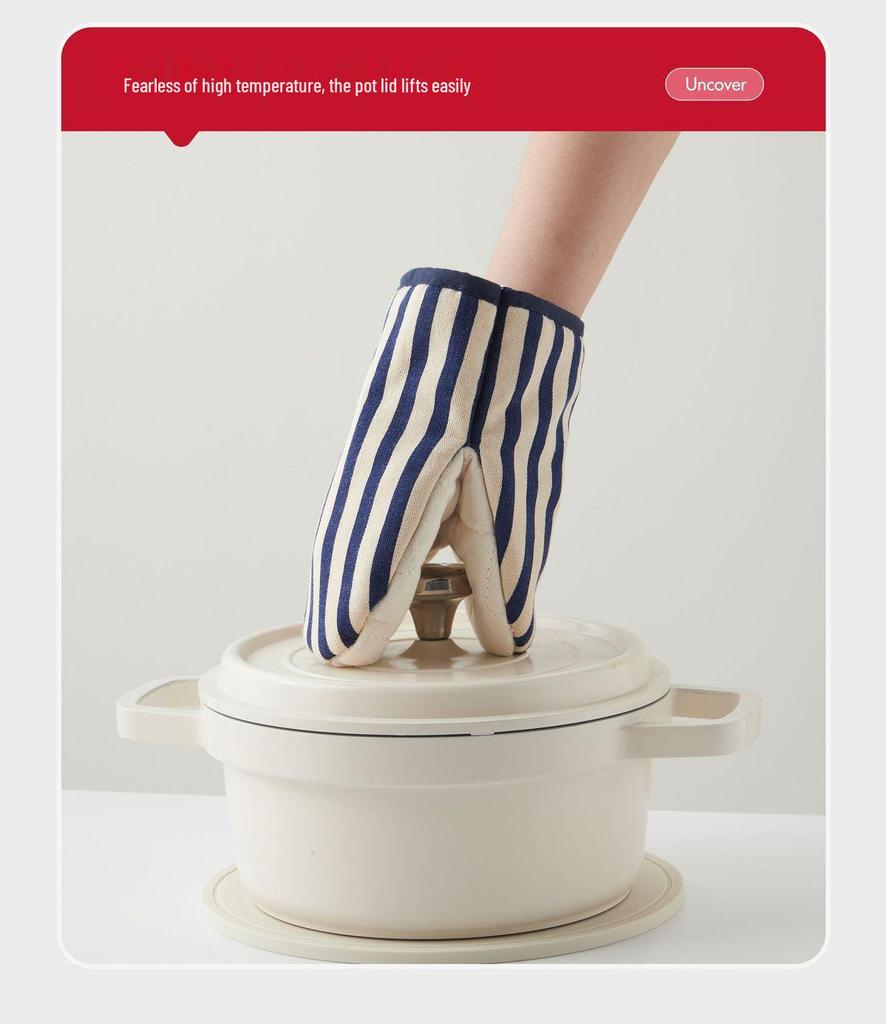 Dicke Hitzebeständige Anti-Verbrühungs-Ofenhandschuhe zum Backen