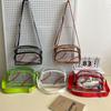 Transparent PVC Zipper Stadium Youth Crossbody Bags Sports Aesthetic Women's Shoulder Bags Sweet Light Cute Clear Baseball Bag