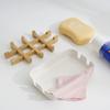 Bambusseife Bambus Umweltfreundlich Tragbar Wasserfilter Seifenschale mit Handgefertigtem Holzhalter und Tablett für Badezimmeraufbewahrung