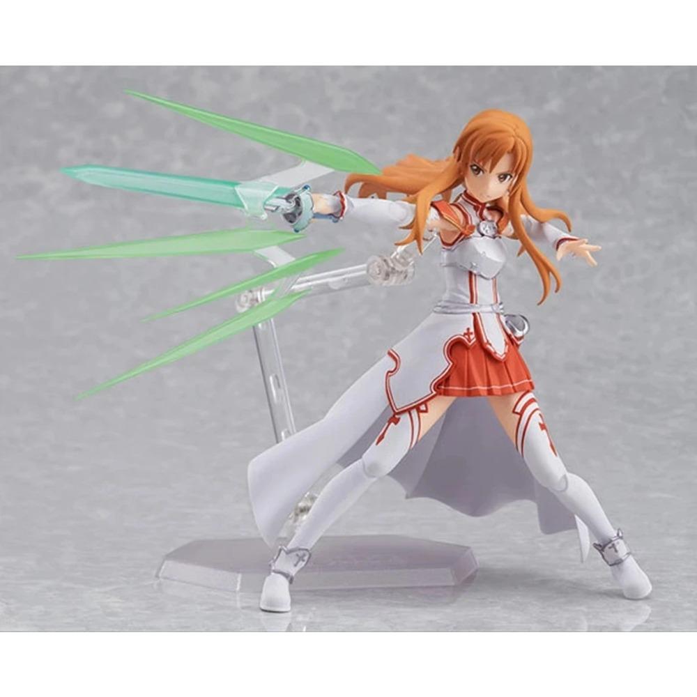 15CM Anime Figure Sword Art Online Yuuki Asuna Action Figure Standing Figure Toy with Action Face Swap PVC Collectible Gift