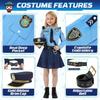 Police Costume for Girls, Police Officer Costume for Kids, Halloween Cop Costumes for Kids Girl Toddler 3-12