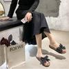 The 2024 Fashion Women Slippers Bow Style Design Ladies Slides Quality Sllides Woman Sandals Tranparwnt with a Cheap Price