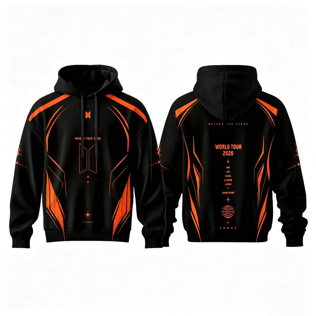 Unisex Hooded Pullover Sweatshirt Long Sleeve Loose Fit Casual Letter Print