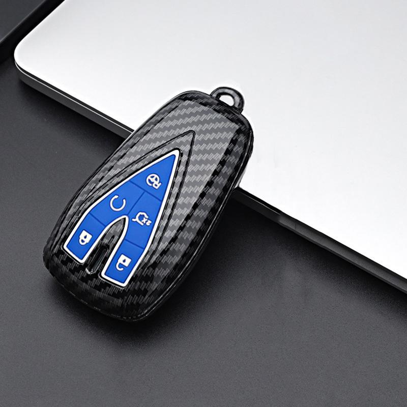 Carbon Fiber ABS Car Key Case Cover Shell for Changan UNIT UNIK CS35PLUS CS55 PLUS CS75 PLUS Oshan X7 X5 Car Accessories