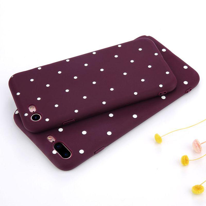 6 For Iphonex 6s 7 8 Plus Slim Shockproof Silicone Polka Dot Soft Tpu Case Cover