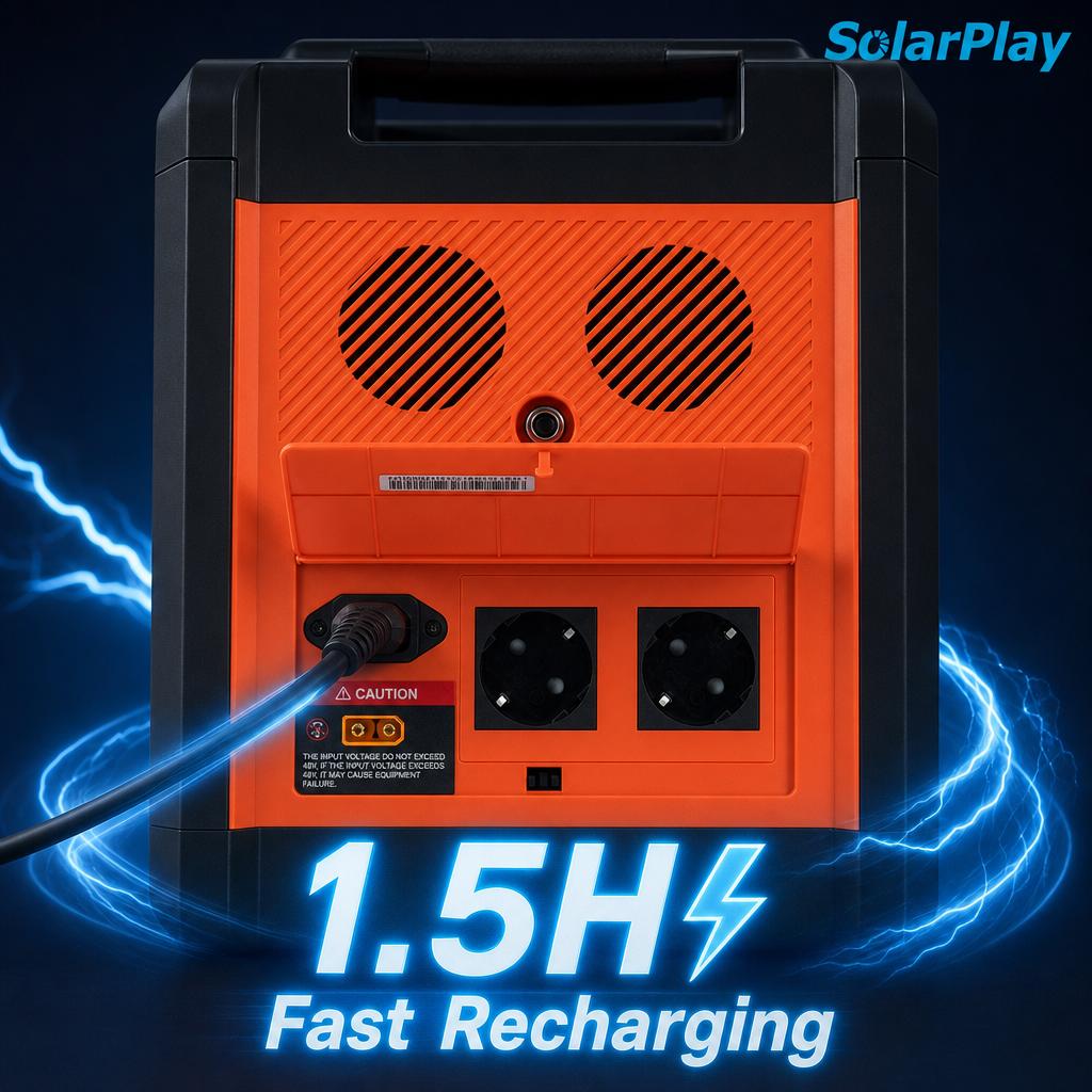 Solarplay 2500W Portable Power Station 2304Wh Solar Generator with 400W Solar Panel UL Certified Home Backup