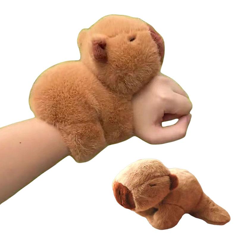 Cute Slap Animal Band Capybara Bracelet Plush Toy Wristband Cartoon Gifts Girls