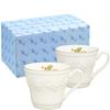 Wedgwood Festivity Raspberry Pair of Christmas Wedding Housewarming Official Brand Gift Authentic Imported Product Mugs, 350ml, (Set 2), Ceramic,