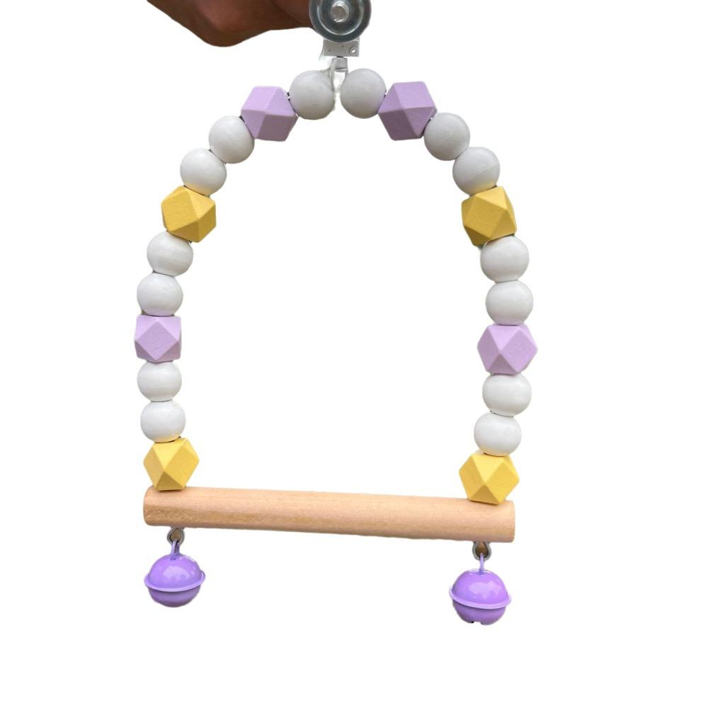 Non-slip Parrot Swing Hanging Training Stand Holder Perch Climbing Toy Bird Swing Toys  Cockatiel