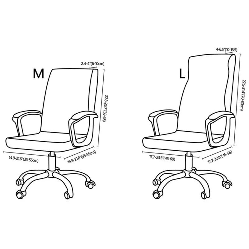 Geometry Computer Chair Cover Elastic Office Chair Cover Non-Slip Rotating Seat Slipcover Universal Armrest Chair Protector Case