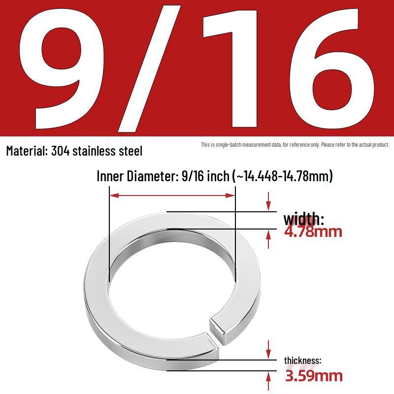 US UK Standard 304/316 Stainless Steel Anti-Loosening Spring Lock Washer