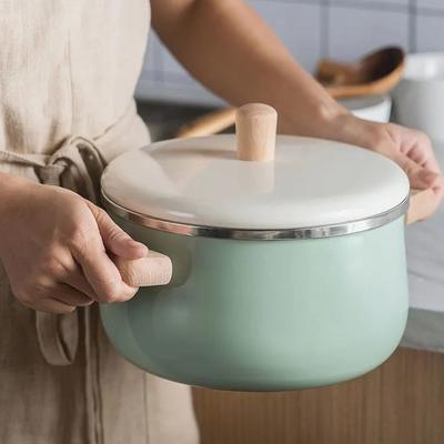 Japanese Enamel Milk Pot Soup Pot Baby Food Pot Milk Pot Induction Cooker Universal Cookware