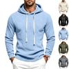 Men S Casual Fleece Hooded Pullover Long Sleeve Sweatshirt