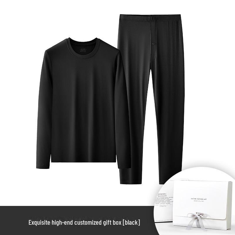 Luxury Lenzing Modal Men's Thermal Underwear Set - 80-count, Thin, Perfect for Spring, Autumn, and Winter.