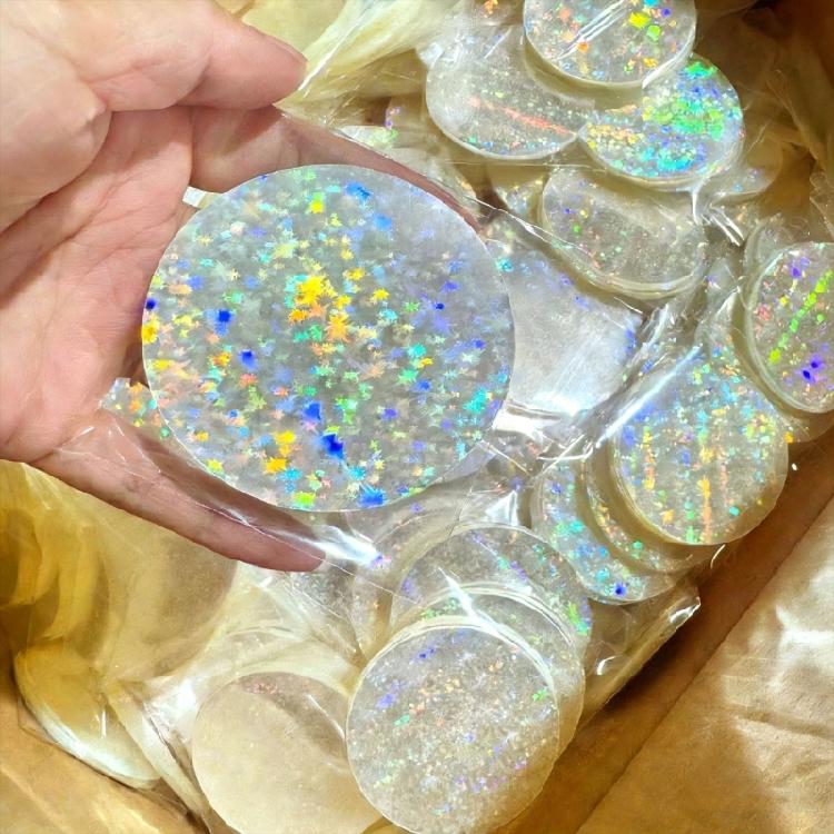 100pcs Heart Shaped Badges Covers With Pet Coating For Enhances Durability And Styles
