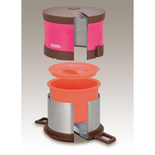 THERMOS Insulated Lunch Box, Approx. 0.6 Cup, Pink, DBW-251 P