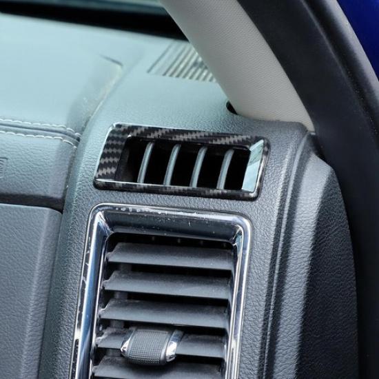 For 2010-17 Dodge RAM 1500 Carbon Fiber Center Console Side Air Vent Outlet Trim