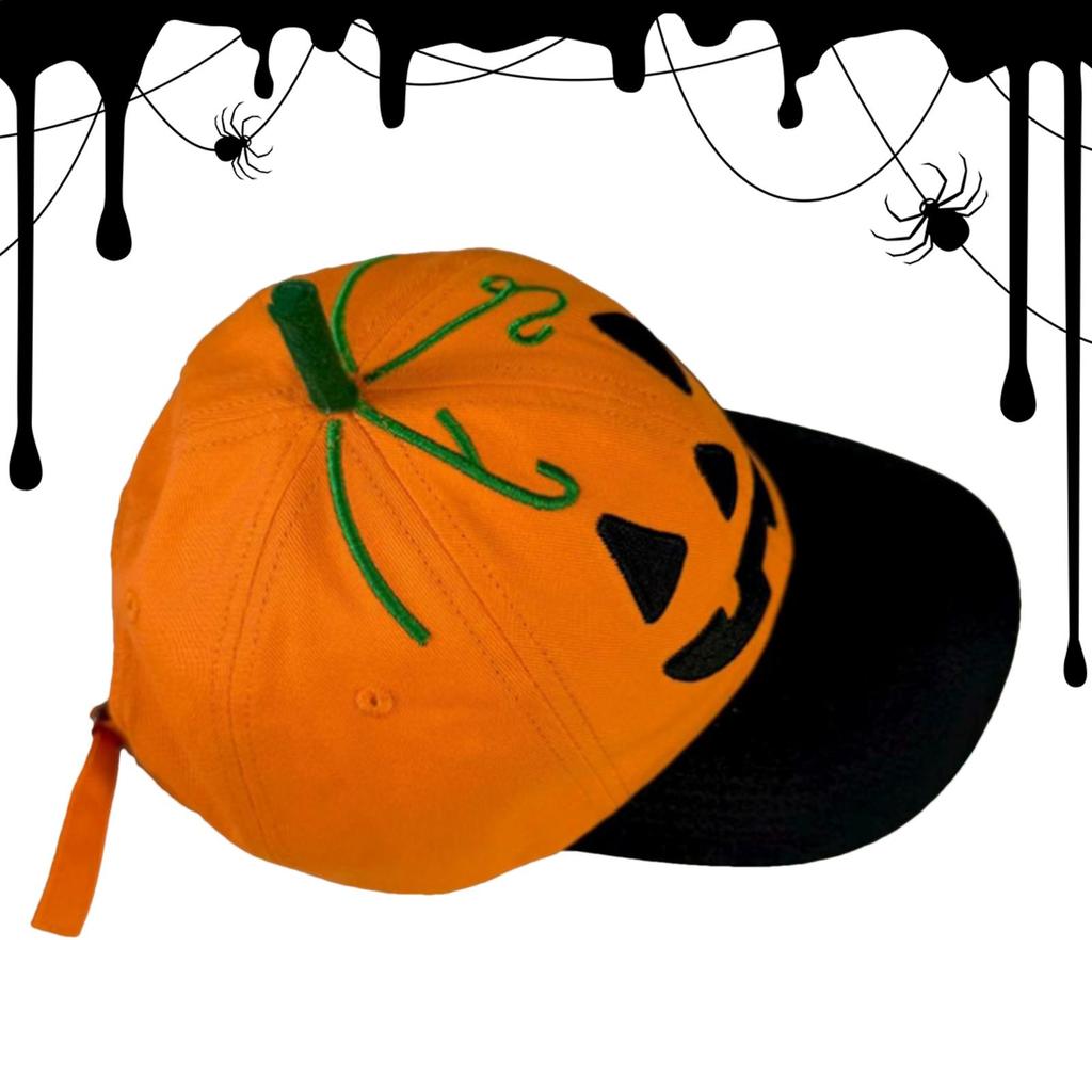 Pumpkin Baseball Hat Autumn Embroidered Pumpkin Costume Hat Adjustable Headwear Party Favors For Kids Daily Travel Festival