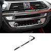 For BMW X3 G01 X4 2018- Real Carbon Fiber Middle Air Outlet Vent Cover Trim