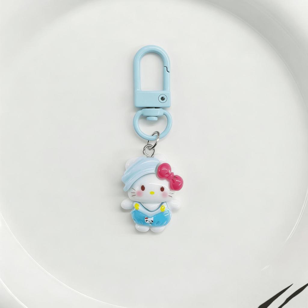Hello Kitty Resin Keychain Pendant – Cute Backpack Charm and Small Gift for Best Friends