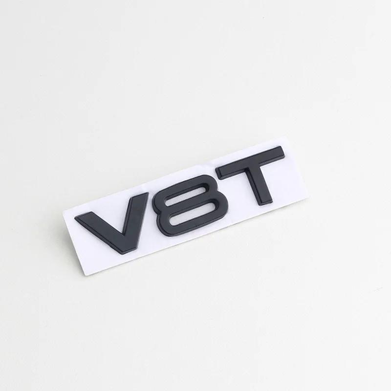 For Audi RS3 3D Metal Car Fender Side Emblem V6T V8T Logo For Audi S4 A4 B7 V6T Sticker A6 Golf 4 C7 SQ7 Q8 R8 S8 RS8 V8T Badge Accessories