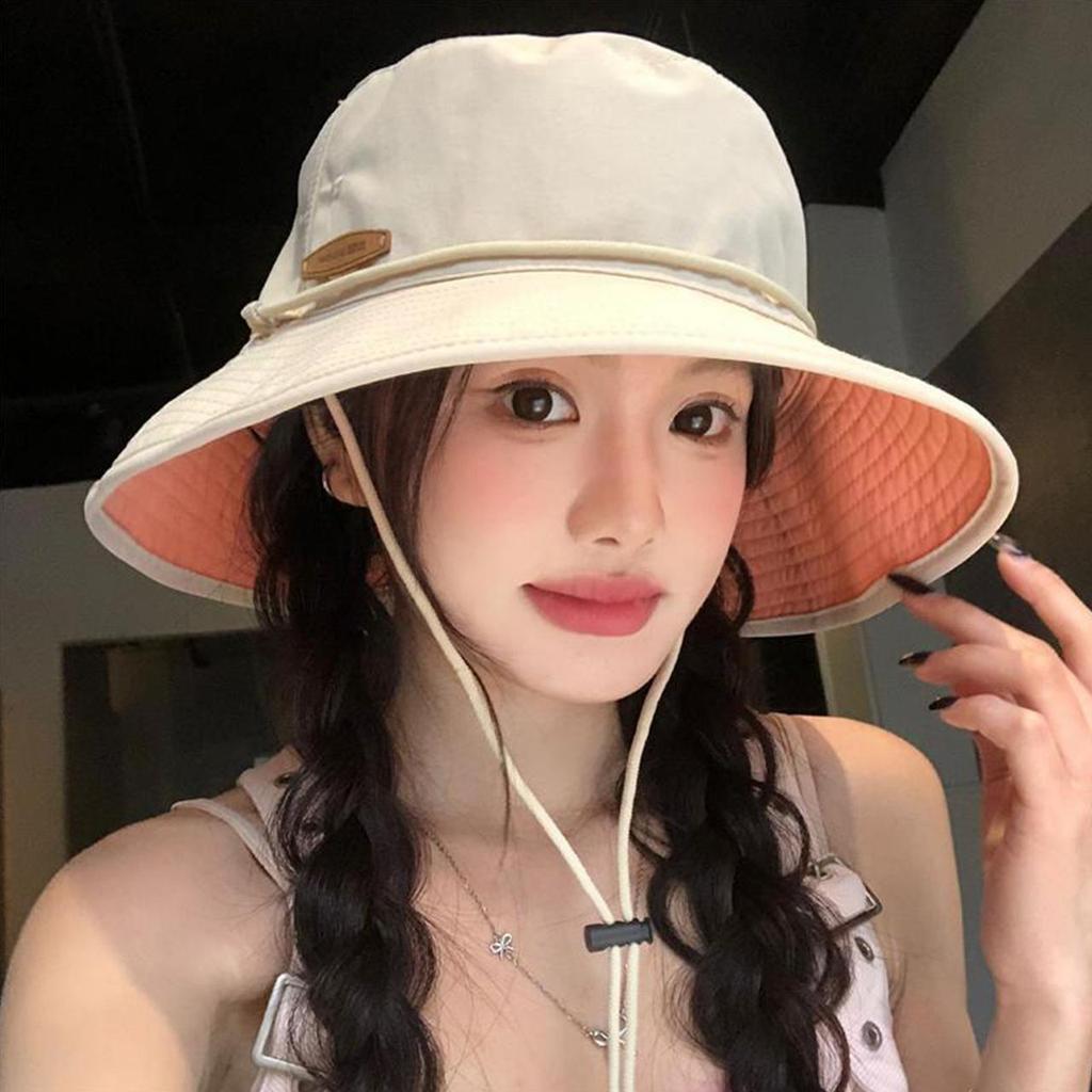New Summer UV Protection Hat for Women Wide Brim Double-side Wear Fishermen Cap Female Solid Color Hiking Climbing Sunshade Hat