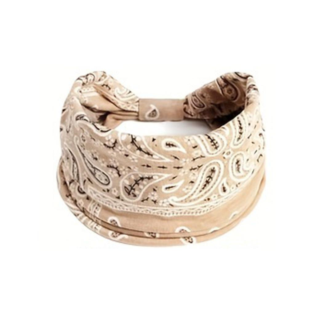 New Vintage Knot Elastic Headbands Turban Headwrap Wide For Women Girls Flower Print Cotton Soft Boho Bandana Hair Accessories