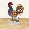 Acrylic Chicken Decor 2D Festive Atmosphere Attractive Unique DIY Table Decoration for Home Businesses Restaurant Corner Cabinet
