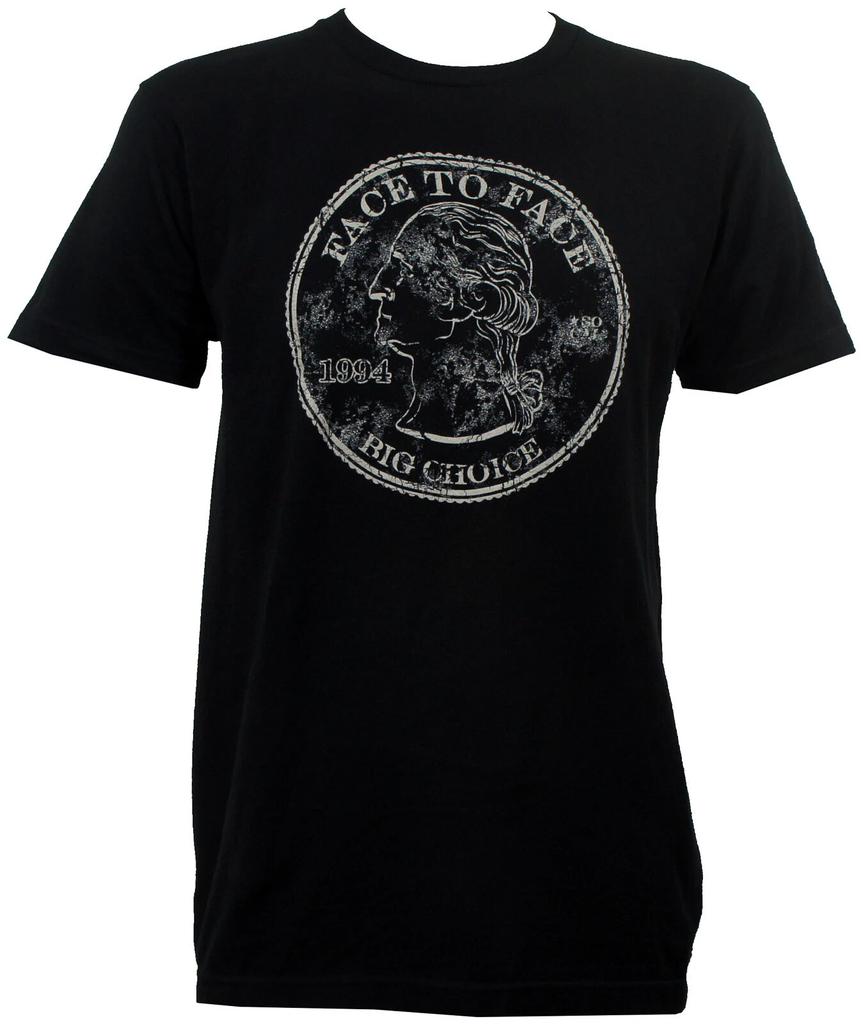 Authentic FACE TO FACE Band Big Choice Coin Logo T-Shirt S NEW