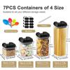 Fiyobo Airtight Food Storage Container Set 7 Pieces BPA Free Plastic Kitchen Organization and Storage